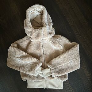 NWT Alo Yoga Foxy Sherpa Hooded Jacket size XS camel